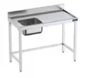 Table de prparation en inox anti-ruissellement  1000mm